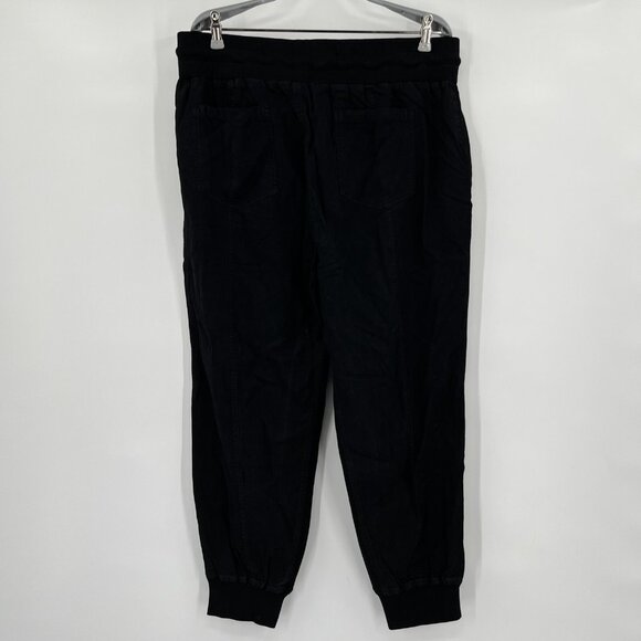 Quince Vintage Wash Tencel Utility Joggers size L Large Women's in Black - Picture 5 of 7